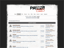 Tablet Screenshot of forums.parpg.net